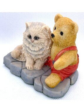 Collectible Teddy Bear Cat Friends Aynsley Hand-Painted Kitten UK England VTG